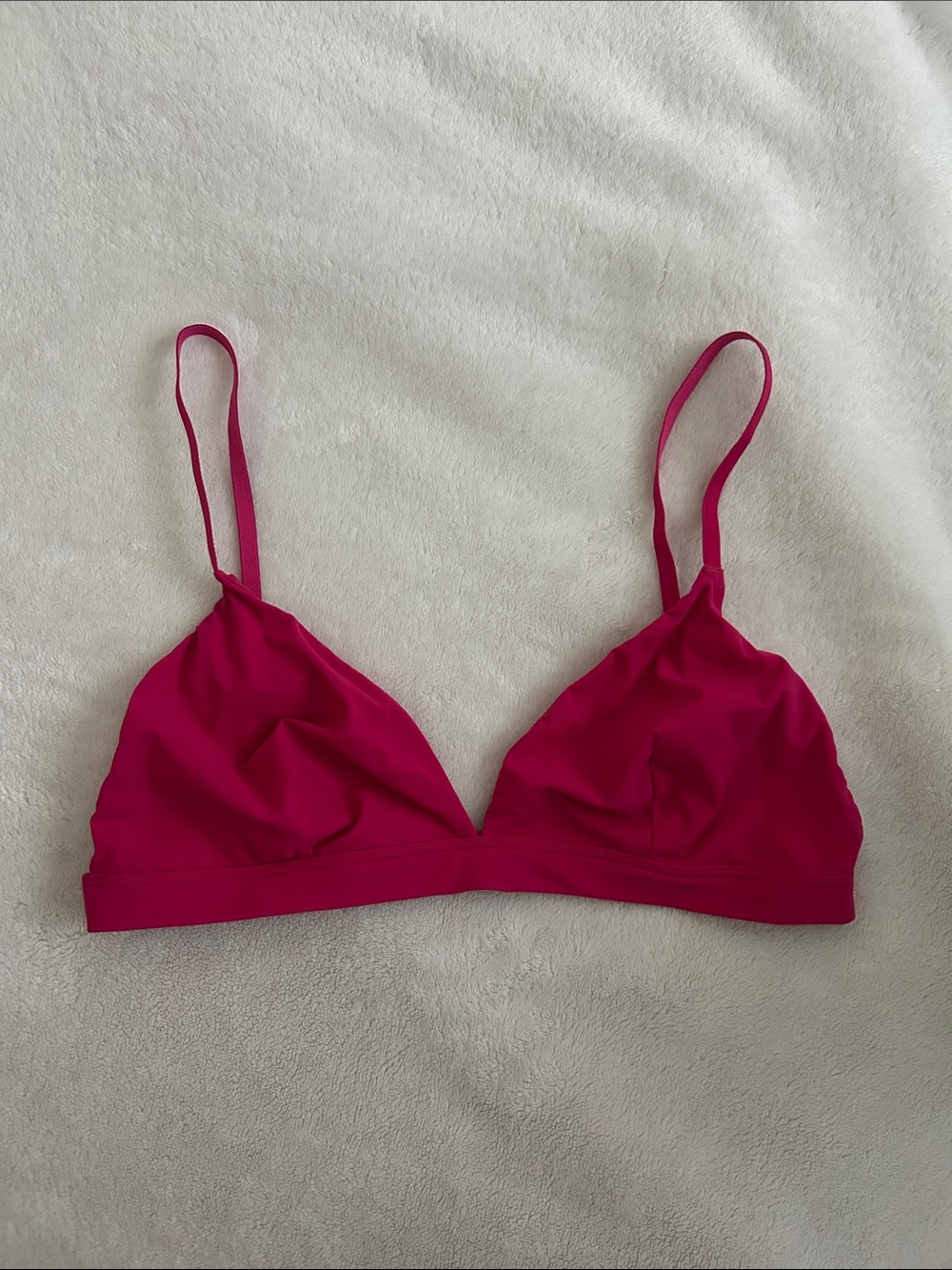 Talula Wireless Triangle Bralette in Hot Pink